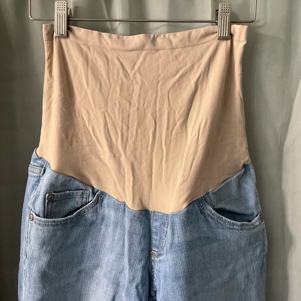 Indigo Blue maternity jeans with Distressed Blue Denim size xs - Picture 2 of 6